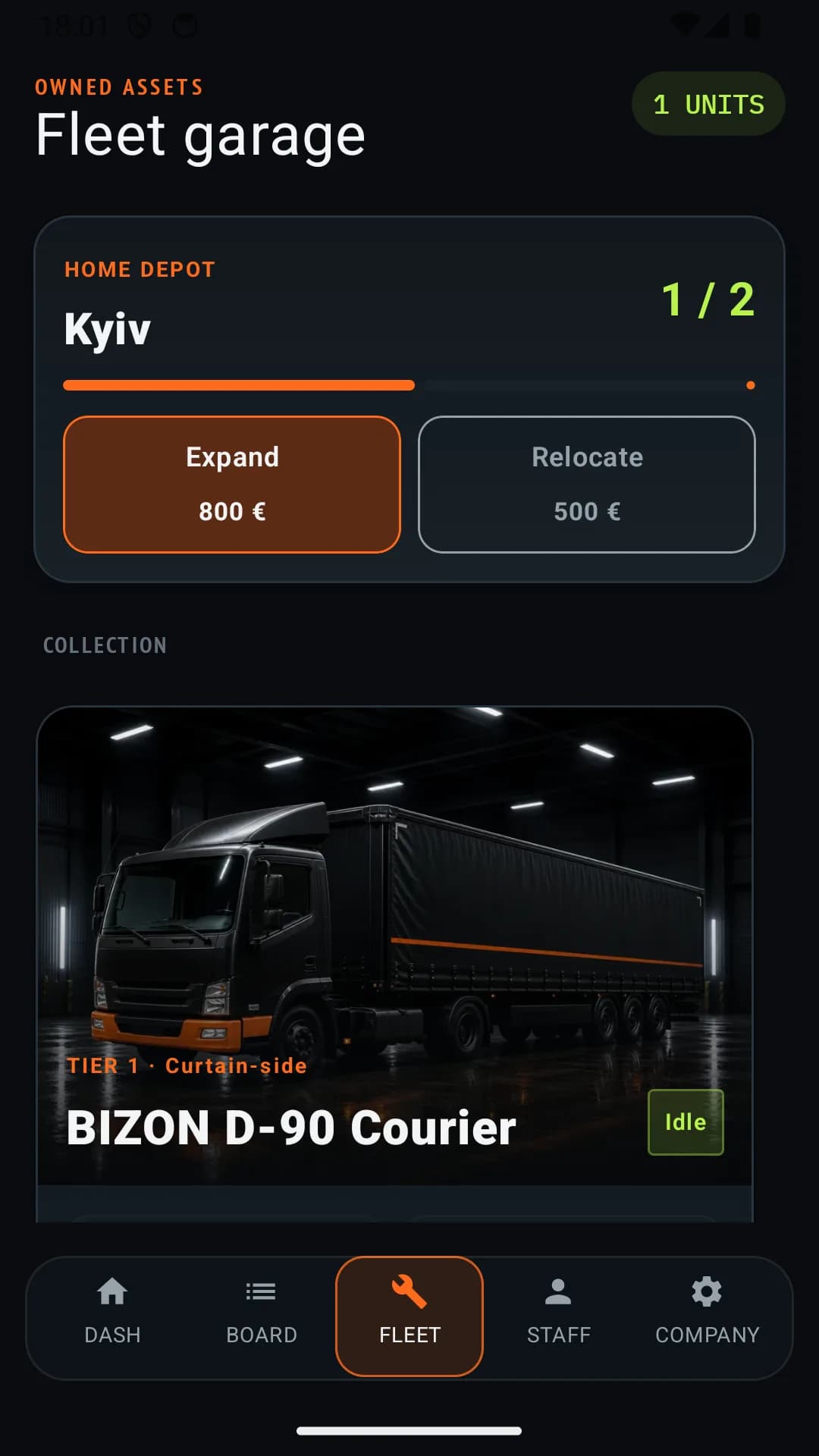 Carcato mobile fleet garage with a BIZON truck